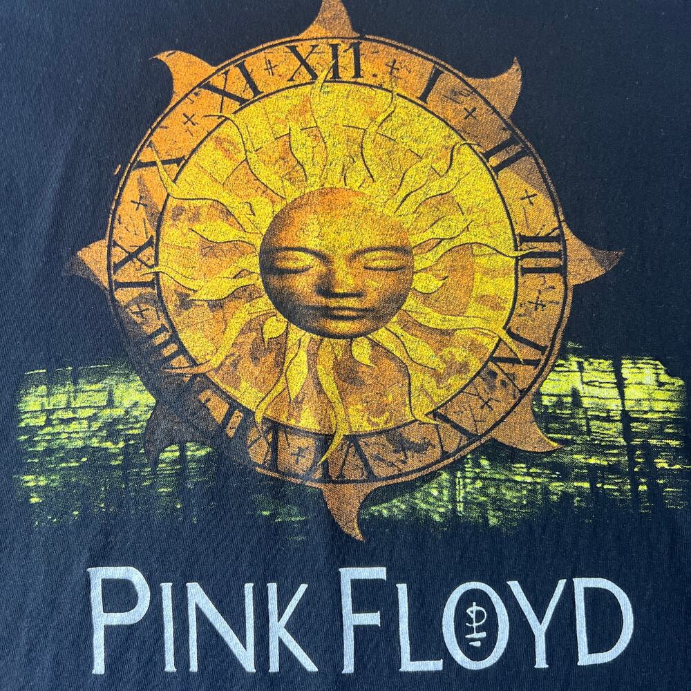Pink Floyd Sun Clock Black Long Sleeve Graphic Shirt M/L - Picture 3 of 8